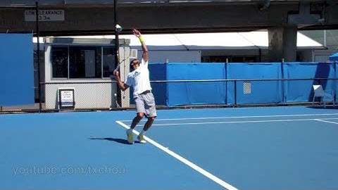 Jo-Wilfried Tsonga - Serve in Slow Motion in HD (60fps)