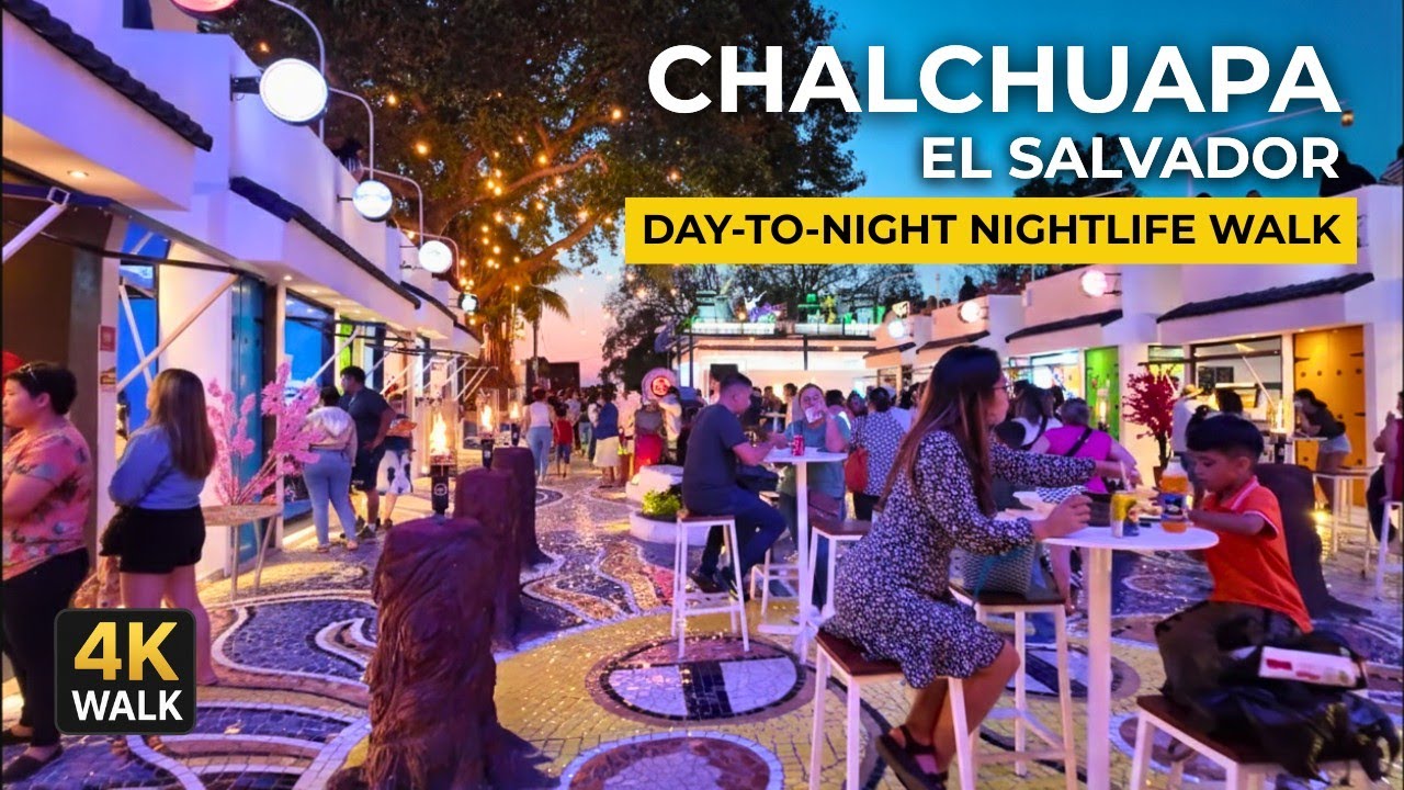 Chalchuapa, Santa Ana: Atardecer y Vida Nocturna | El Salvador 4K Day-to-Night Walk