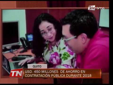 USD. 450 millones de ahorro en contratación pública durante 2018