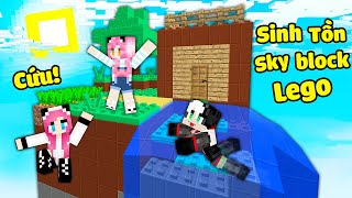 MỀU THỬ THÁCH 24GIỜ SINH TỒN SKYBLOCK LEGO TRONG MINECRAFT*REDHOOD SỐNG TRÊN SKYBLOCK TOÀN LEGO MCPE screenshot 1