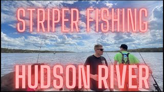 STRIPED BASS FISHING IN THE HUDSON RIVER! (GOPRO POV/DJI MINI 3 PRO)