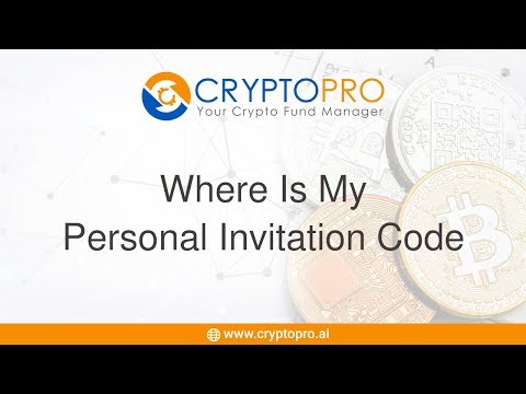 How To Get Your CryptoPRO Personal Invitation Code