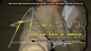 Glass Font 2025 | Latest Glass Font Dp Editing | How To Make Glass Font Dp Editing | Glass Font Dp