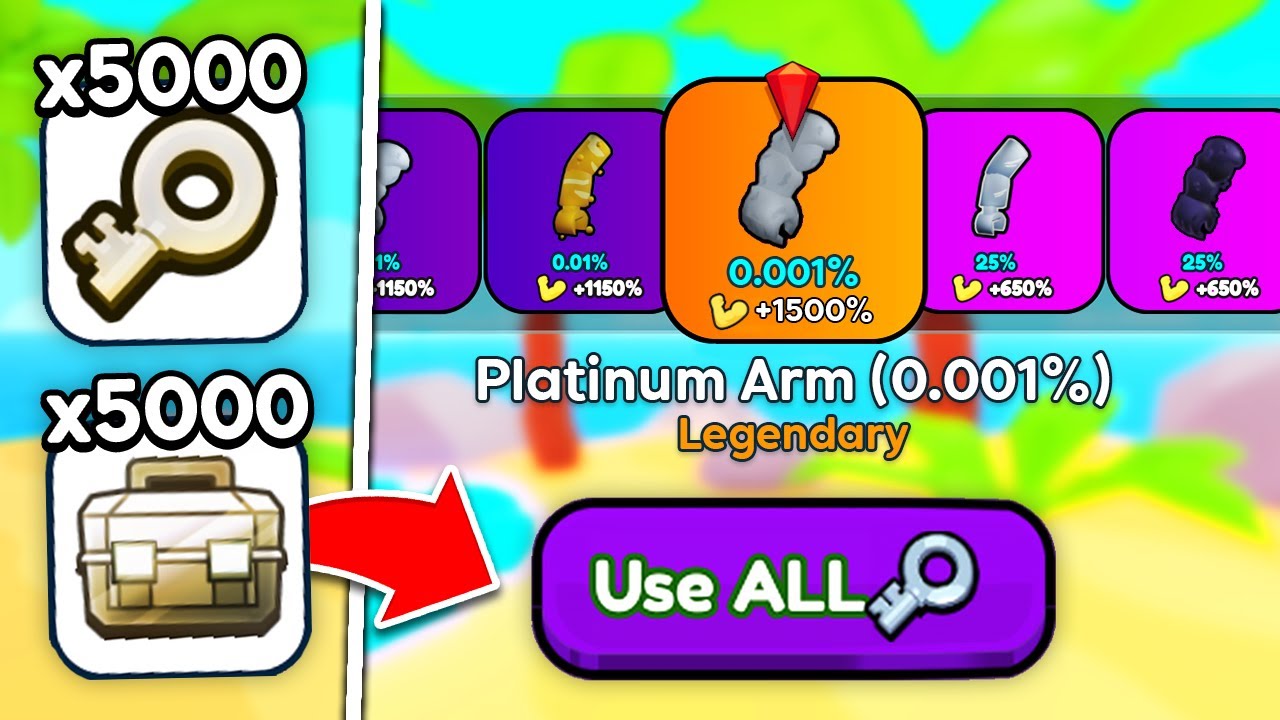I Opened 5,000 OP Platinum Crates in Arm Wrestling Simulator! (Roblox)