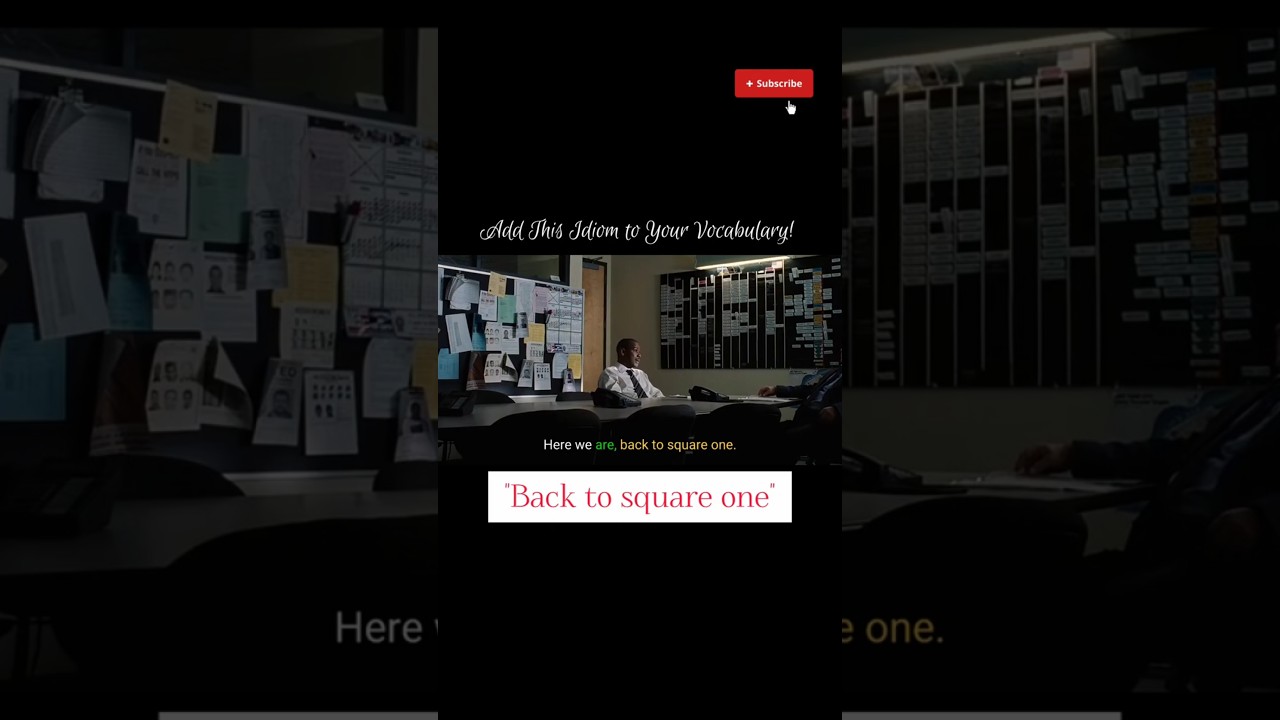 "Back to square one" | Upgrade English with movies.#shorts