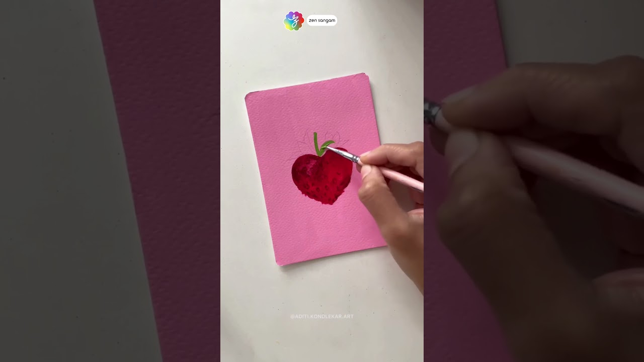 🍓✨ Zen Sangam Gouache 300 GSM Polaroid Sheets - Round Corners