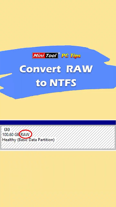 How to Convert RAW Partition to NTFS Safely  #windowstips