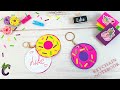 DIY - How to make a keychain mini notebook donut detailed tutorial
