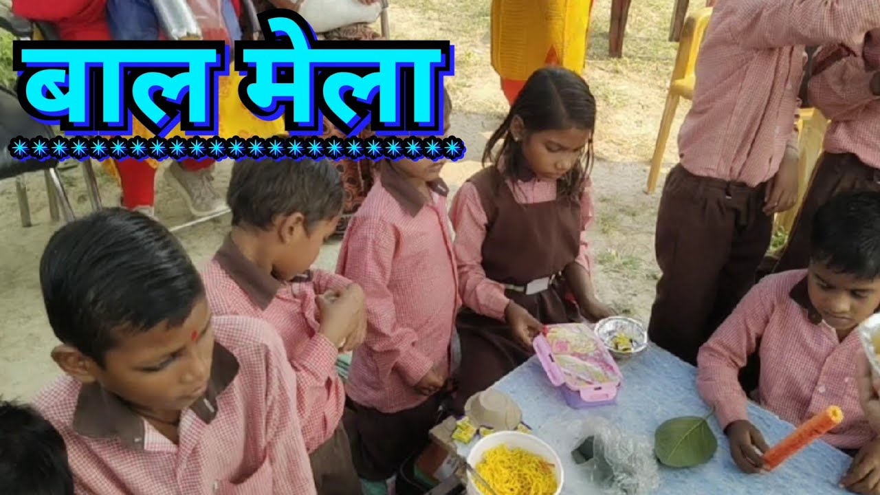 बालमेला : सरकारी स्कूल में सजी  दुकानें
Children's Day fair