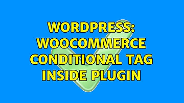 Wordpress: WooCommerce Conditional Tag inside plugin