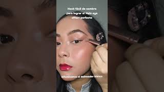 Hack fácil de sombra para lograr el Halo eye effect perfecto, con productos de bajo costo 💖🫰🏻☺️
