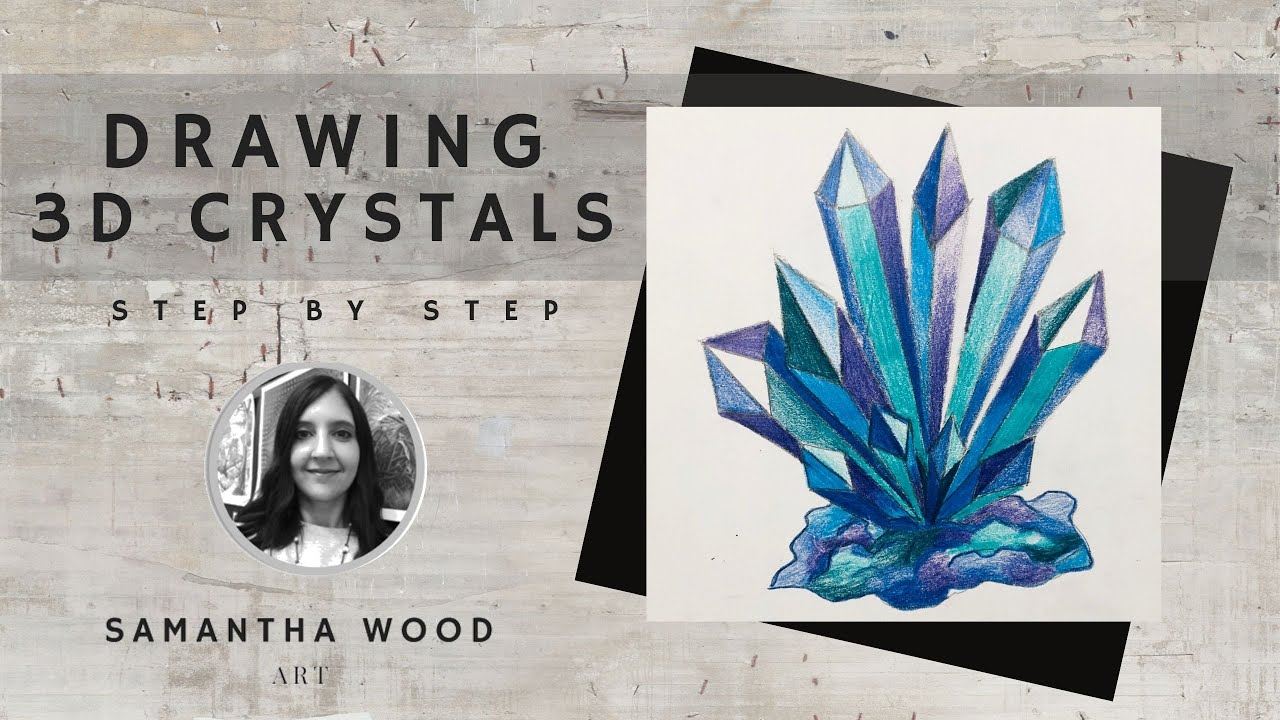 How to draw Crystals really easy in 7 steps