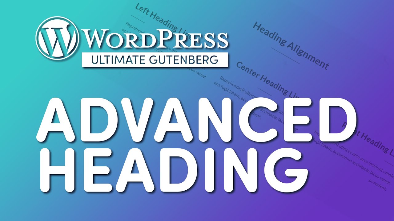 Advanced Heading | Ultimate Addons for Gutenberg | WORDPRESS | Astra ...