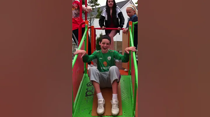 lee conroy going down a slide :)