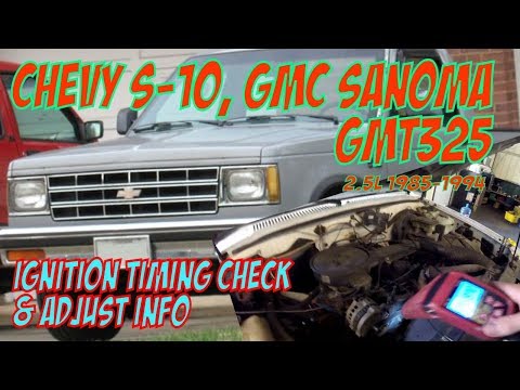 Ignition Timing Gmc Sanoma, S-15, Chevy S-10, 2.5L TBI GMT325