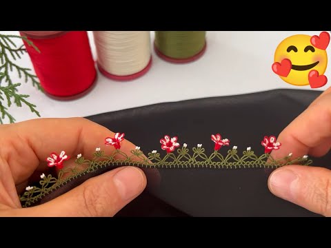 109) ELİT SIRALI ÇEYİZLİK İĞNE OYASI YAZMA MODELİ || EASY NEEDLE LACE FOR EVERYONE