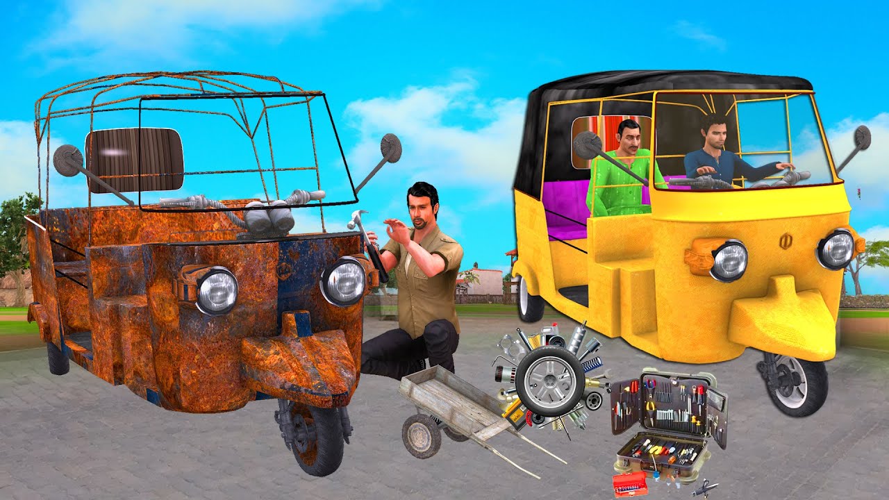 ಹಳೆಯ ಆಟೋ ರಿಕ್ಷಾ ಯಥಾಸ್ಥಾಪನೆ Old auto Restoration | Kannada Kathe | Stories in kannada | grandma tv