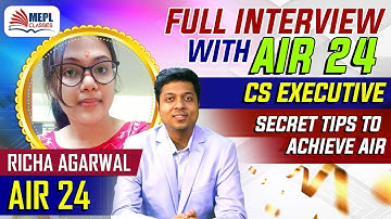 CS Executive AIR 24 Interview | Secret Tips From AIR | Mohit Agarwal