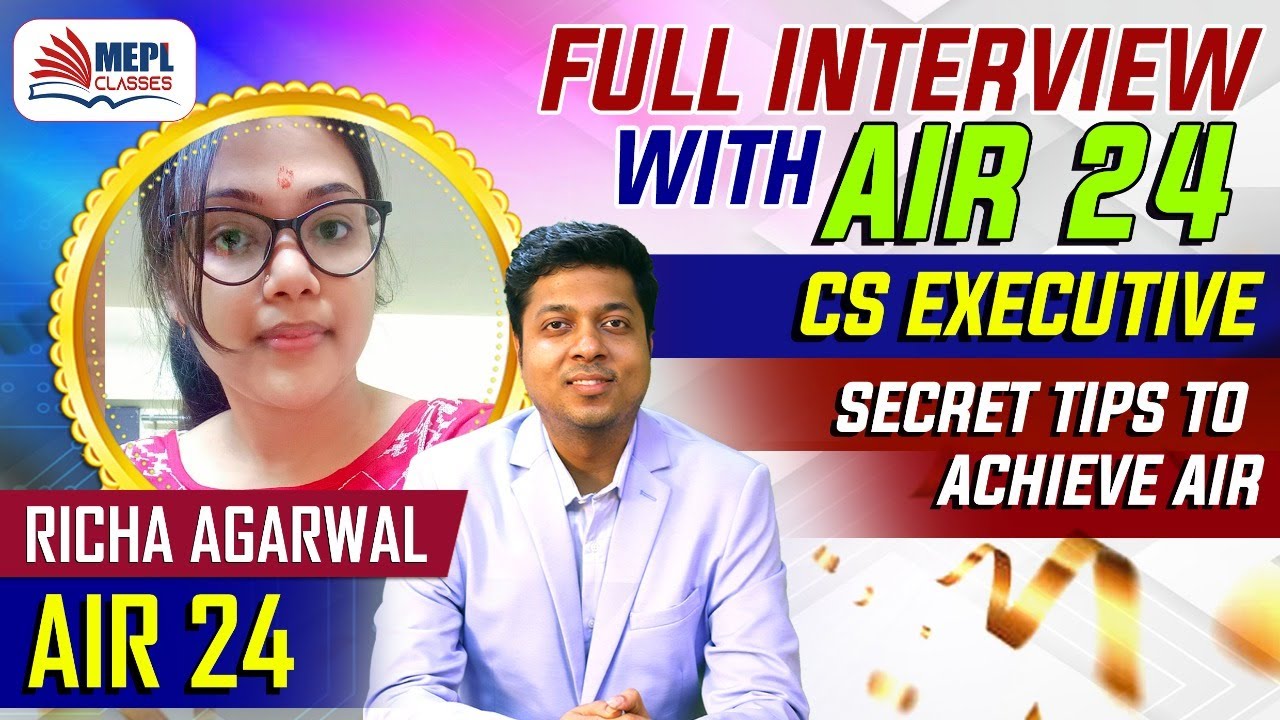CS Executive AIR 24 Interview | Secret Tips From AIR | Mohit Agarwal ...