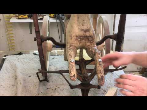 ANTIQUE HORSE TRICYCLE - MAKING WAGON WHEELS (PART 3/3) RESTORATION ,WOODWORKING