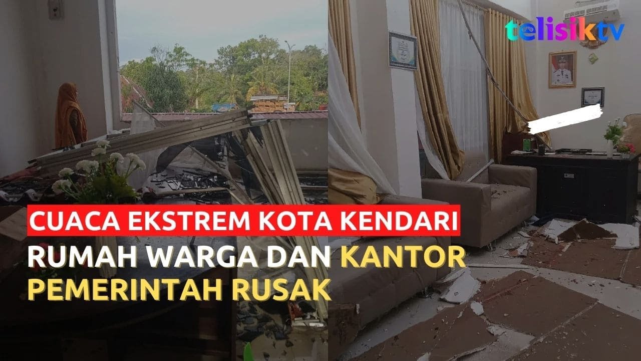Potret Hancurnya Rumah Warga dan Kantor Pemerintah Pasca Cuaca Ekstrem Kota Kendari