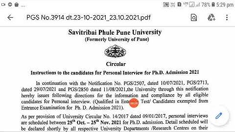 SPPU Ph.D Interview important update #sppuphdinterview