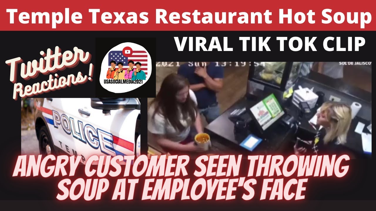 Temple Texas Restaurant CAUGHT ON CAM Angry Customer Seen Throwing