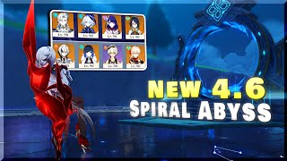 The NEW 4.6 Spiral Abyss with Arlecchino and Neuvillette go Craazy