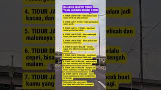 Rahasia Waktu Tidur Yang Jarang Orang Tau || Motivasi Diri #shorts