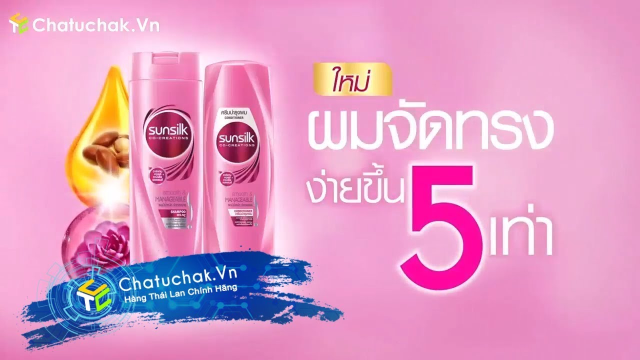 【Chatuchak.Vn】Dưỡng Tóc Sunsilk Co-Creations Thái Lan V1 | Quảng Cáo Thái Lan