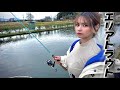 [管釣り]初心者オンナの初トラウトの行方...　#キングフィッシャー #釣りガール #エリアトラウト #fishinggirl