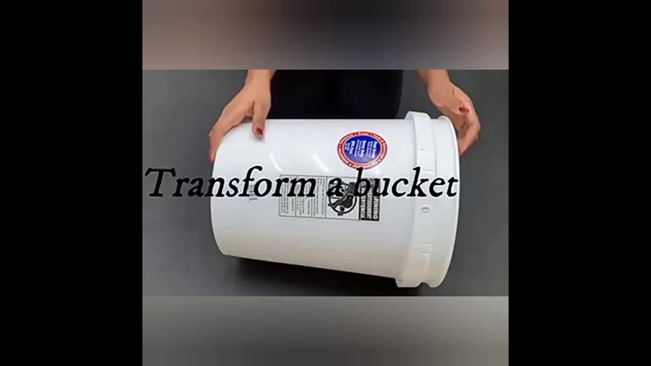 recycle old bucket, transform a bucket into an Ottoman with storage, recycling idea