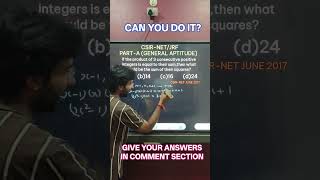 CAN YOU DO IT ? CSIR-NET/JRF GENERAL APTITUDE PART-A #aptitudeskills #aptitudetest #csirnet #maths