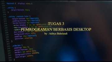 Tugas 3 Pemrograman Berbasis Desktop (MSIM4301)