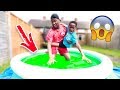 I Put SLIME In My Little Brother’s Pool **PRANK!**
