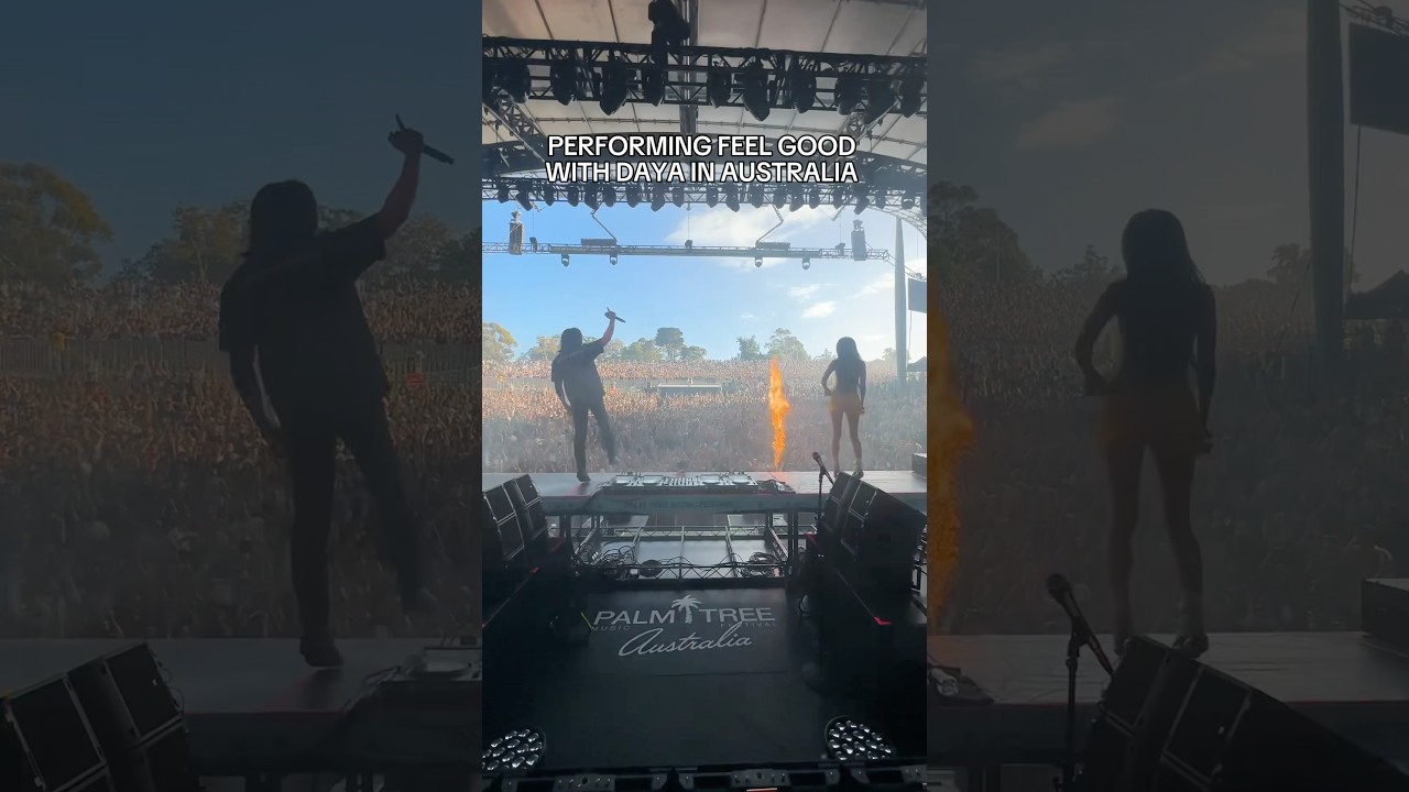 Performing Feel Good with Daya in Australia