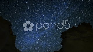 4K Draconids Meteor Shower 11 Dolly L Zoom Out Milky Way Timelapse Mojave Desert. Stock Footage
