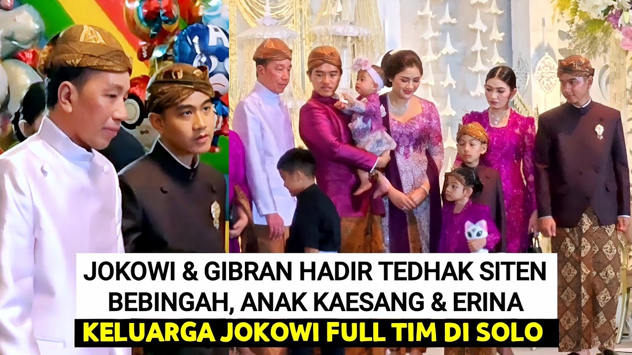 Jokowi & Gibran Hadir Tedhak Siten Bebingah, Anak Kaesang & Erina di Solo ! Keluarga Lengkap Full 