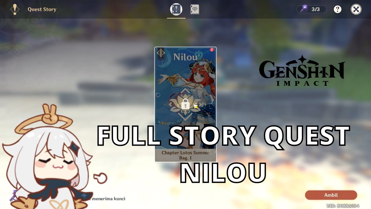 NILOU FULL STORY QUEST Genshin Impact YouTube