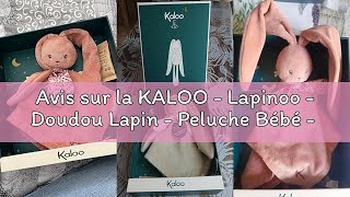 Avis sur la KALOO - Lapinoo - Doudou Lapin - Peluche Bébé - Couleur Terracotta - Carré 30 x 30 cm -