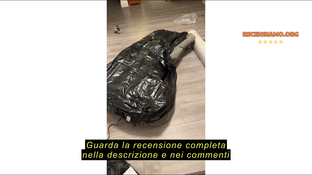 Lewondr Materasso Gonfiabile Matrimoniale Con Pompa Integrata - 203x152x46 Cm, Grigio, Portata 300 Kg - Foto 4