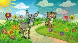 The Donkey, The Tiger, And The Wise Lion - The Color Of Gr - Abcd Tales