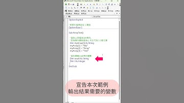 EXCEL VBA - Basic 30 宣告陣列(2) - 設定陣列預設起始值為1