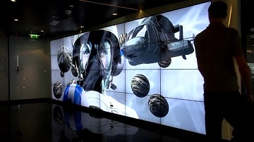 Worlds largest Kinect driven interactive video wall