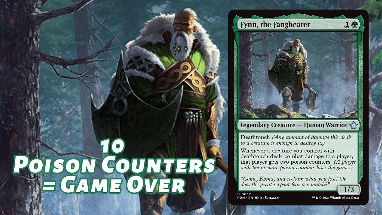 mtg fynn the fangbearer commander deck Magic Gathering Fynn the Fangbearer EDH Deck