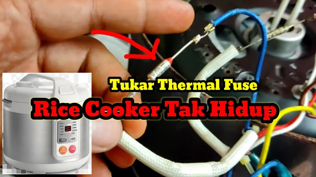 Repair Rice Cooker Tak Hidup... Tukar Thermal Fuse - YouTube