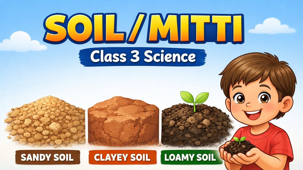 Soil (Mitti) | Class 3 Science Chapter 2 | Types of Soil & Formation | Hindi