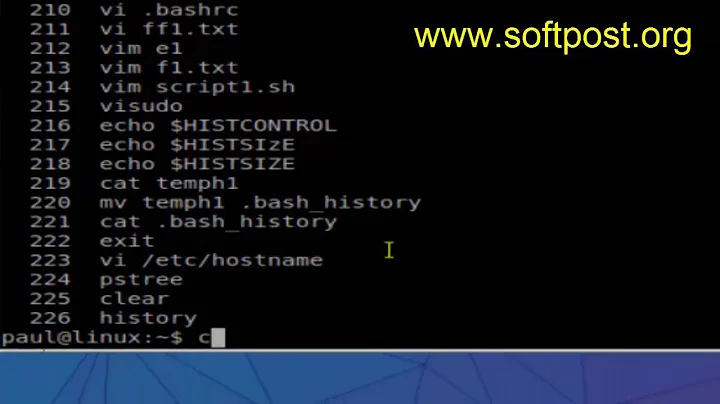 How to remove duplicate commands in history permanently in BASH shell terminal