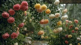 Soft Rain in a Beautiful Rose Garden 🌹 Peaceful Nature Sounds for Relaxing screenshot 2