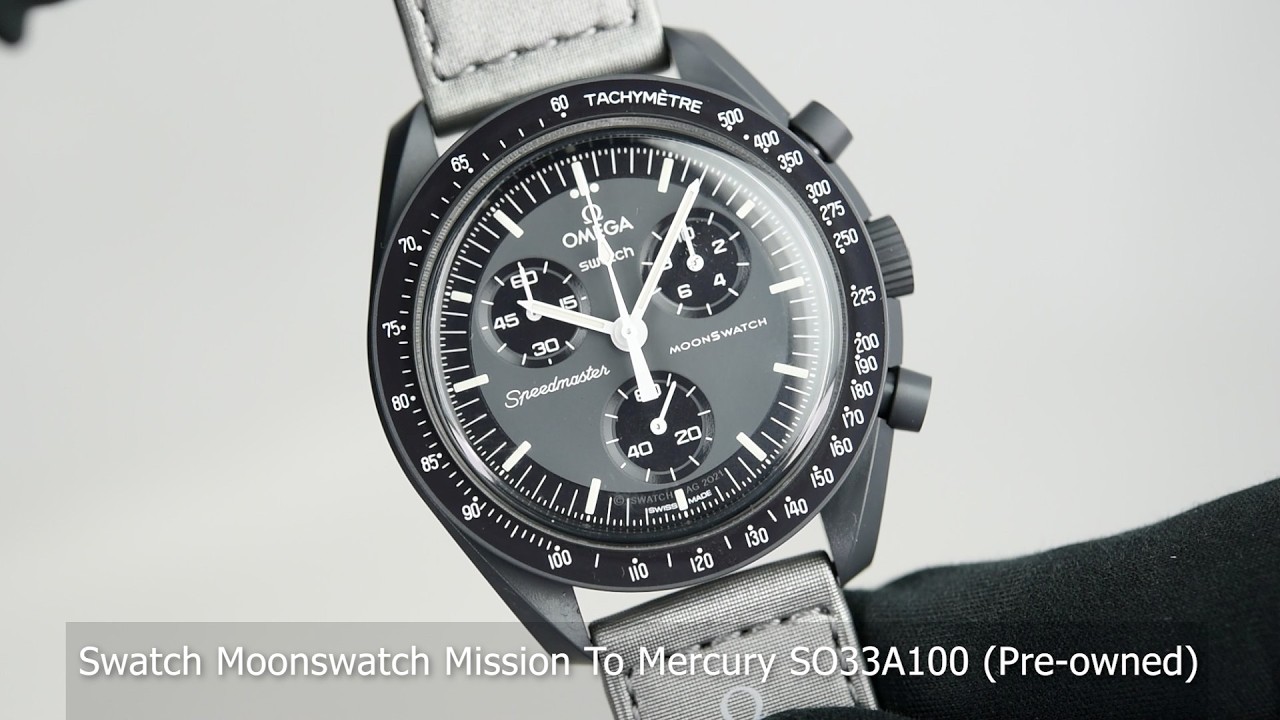 Swatch Moonswatch Mission To Mercury SO33A100 (Pre-owned) - YouTube